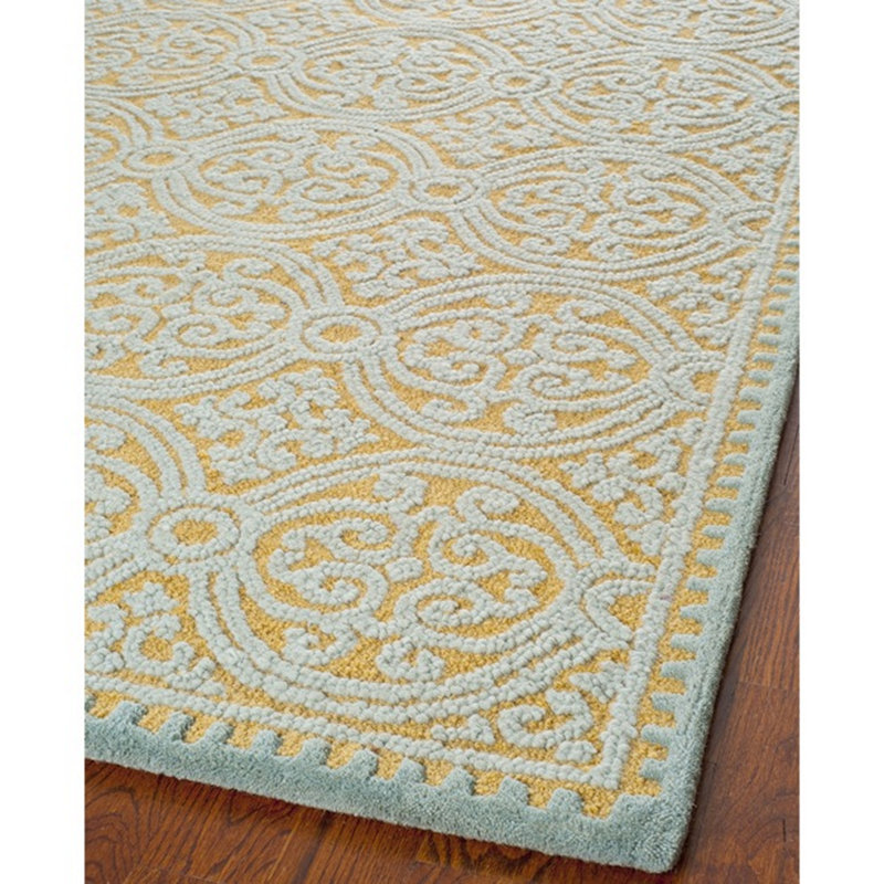 Safavieh Cambridge HandTufted Blue/Gold Area Rug & Reviews Wayfair